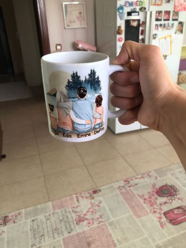 Customer photo review of Kişiye özel 4 Kişilik aile, Anne baba 2 çocuklu aile kupa bardak