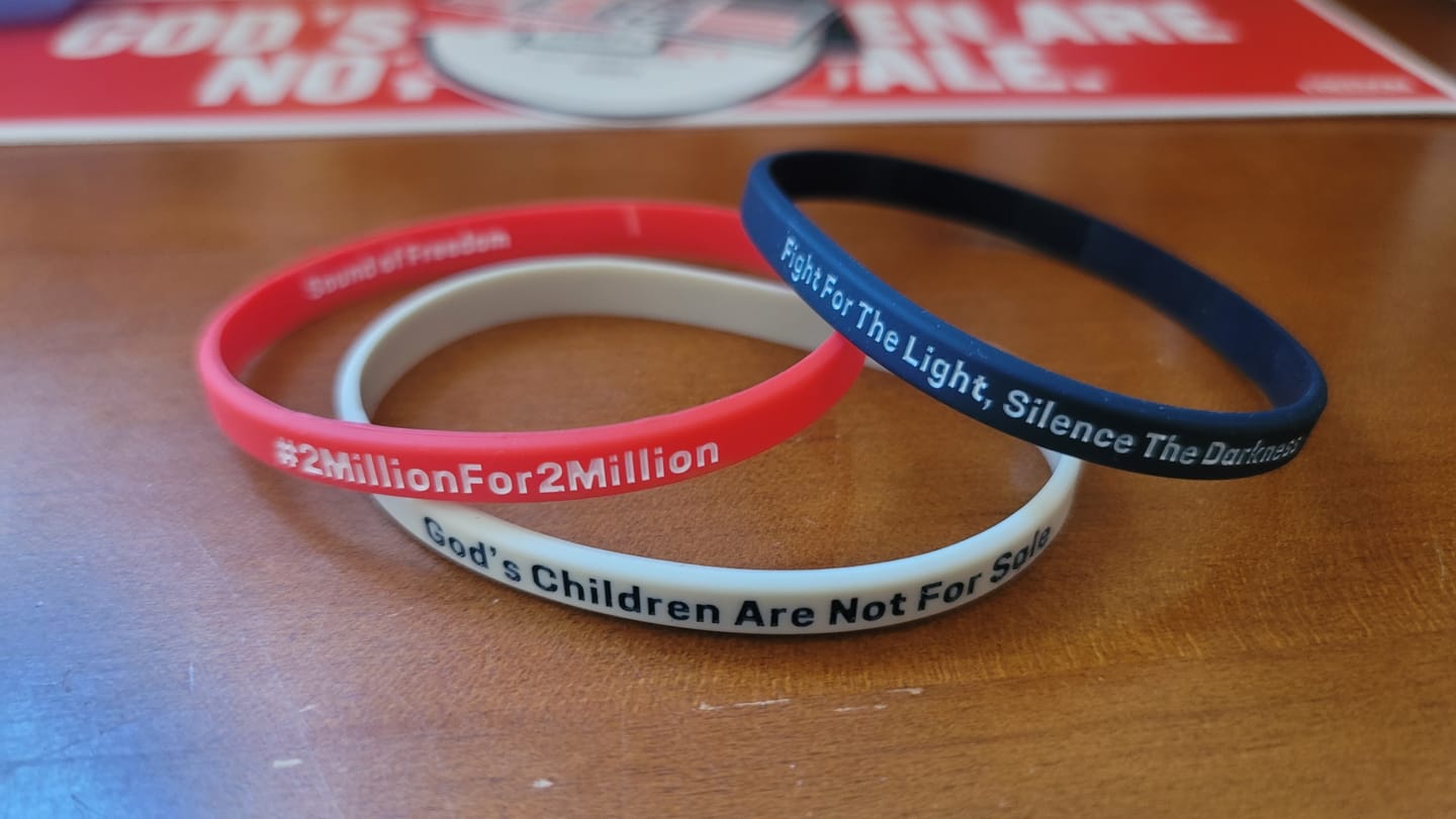 Customer photo review of Sound of Freedom Wristbands