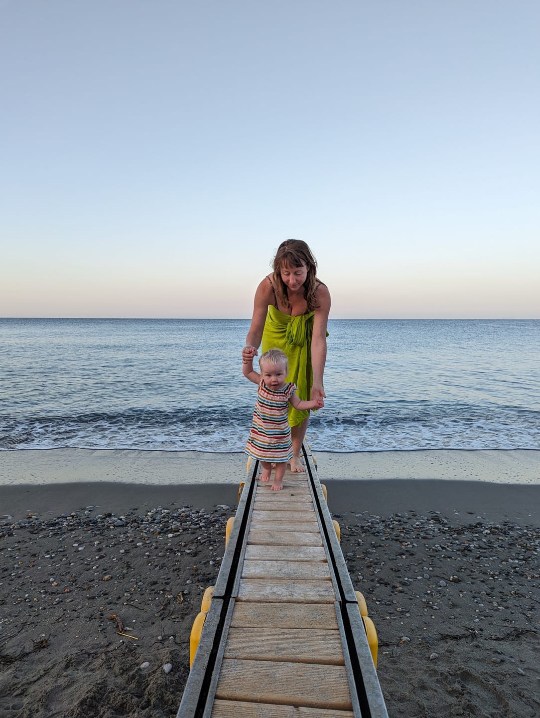 Customer photo review of Rainbow Striped Pocket Playdays Dress