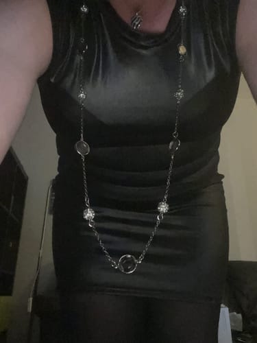Customer photo review of Sukienka Bodycon bez rękawów ze skóry PU