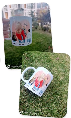 Customer photo review of Kişiye özel Anne 3 çocuk kız- erkek çocuk kupa bardak