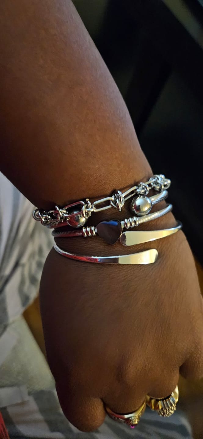 Customer photo review of Carissa Bracelet Stack