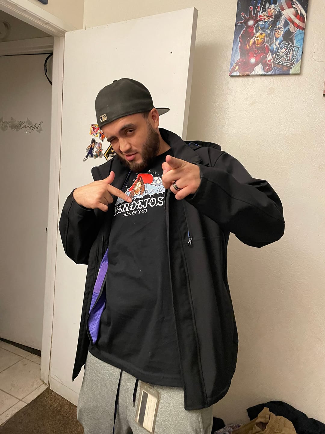 Customer photo review of Premium Pendejos, All Of You Old School OG T-shirt