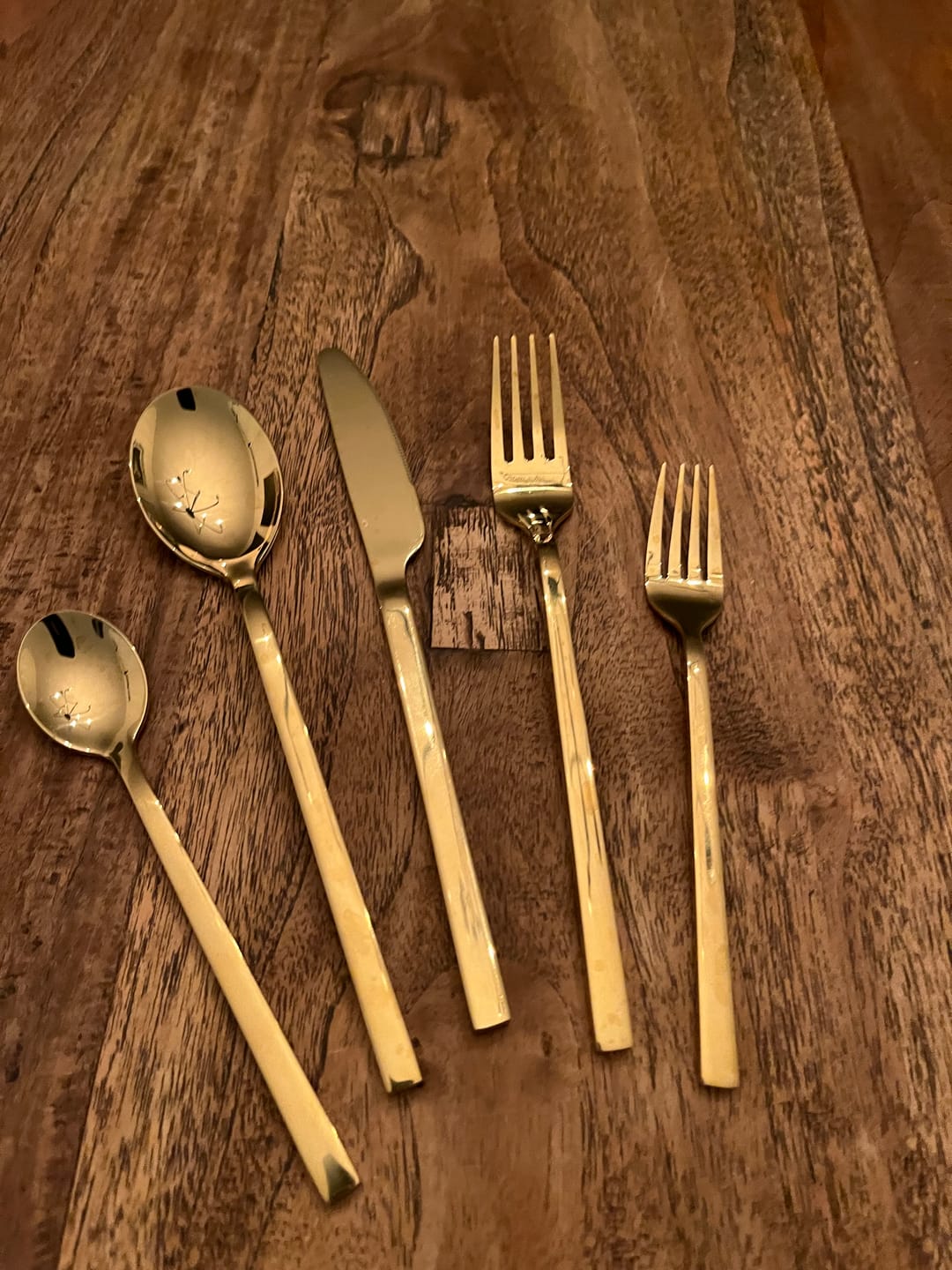 Customer photo review of 30 Piece Arya Flatware Utensils Sets
