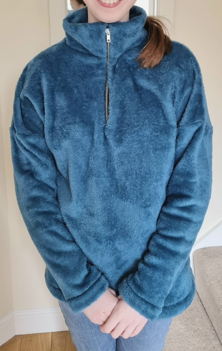 Customer photo review of Plain Cuddle Fleece Fabric