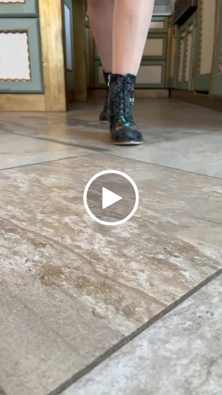Customer video review of Vintage Handmade Stunning Floral Ankle Boots