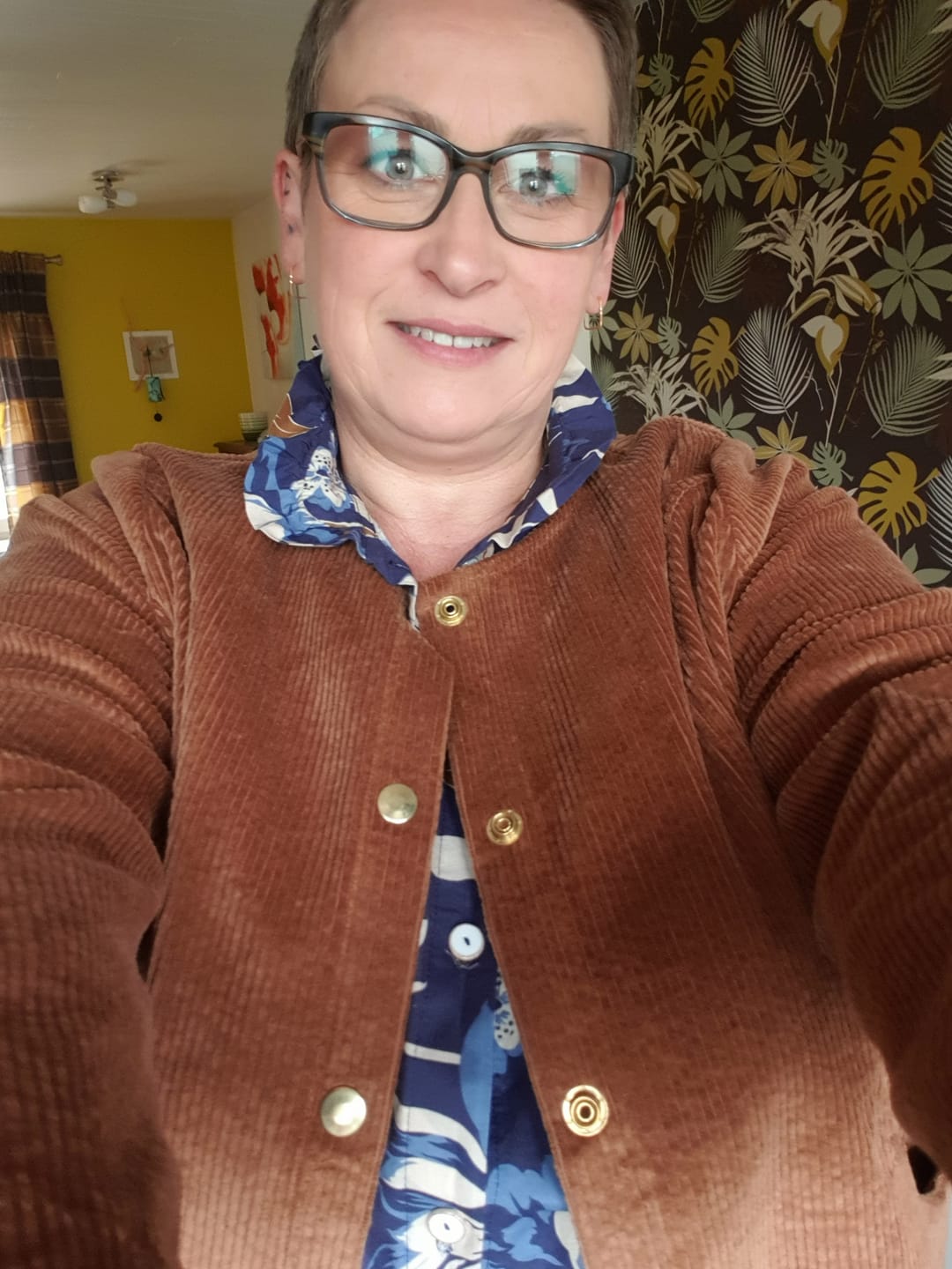 Customer photo review of Veste Annie - Velours côtelé chamois
