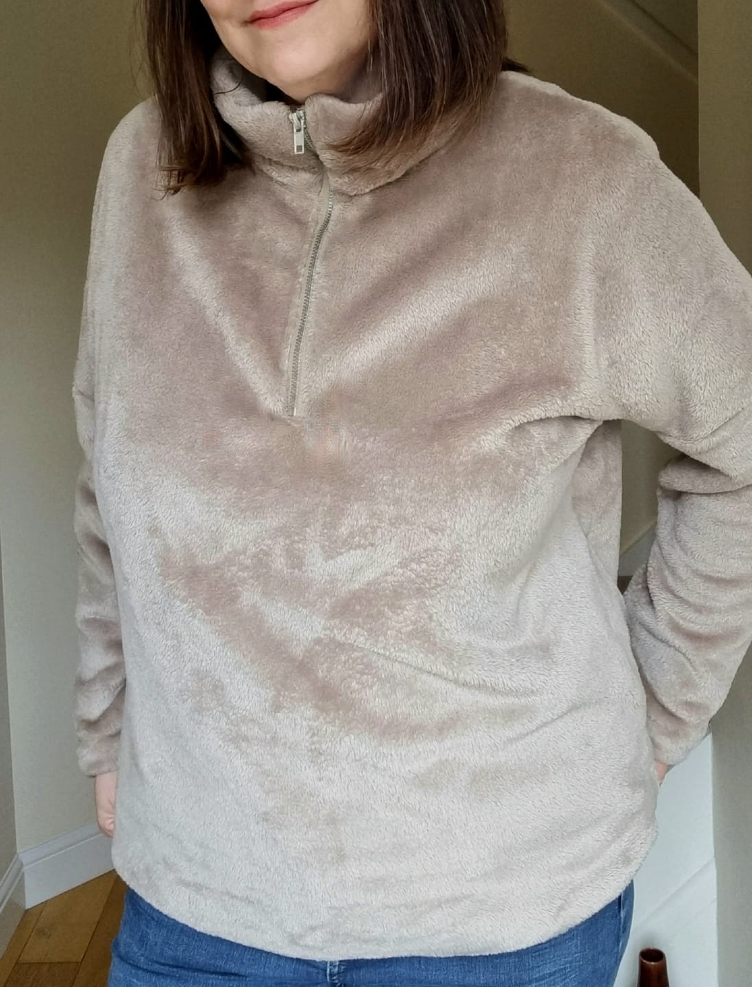 Customer photo review of Plain Cuddle Fleece Fabric
