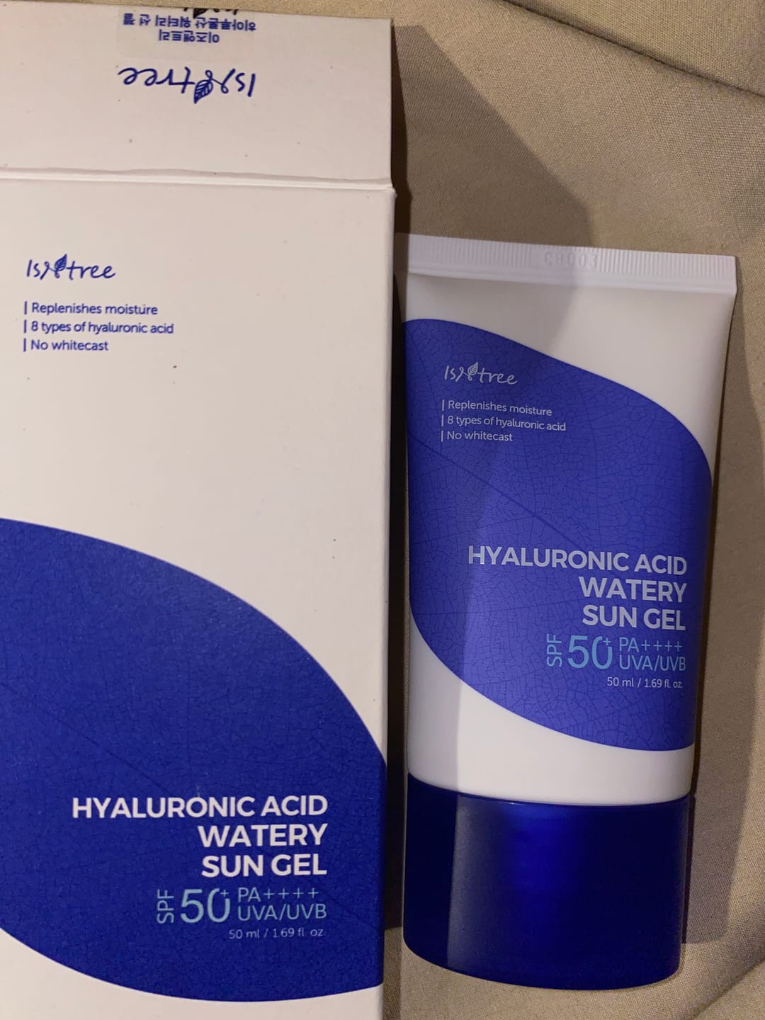 Customer photo review of Hyaluronic Acid Watery Sun Gel