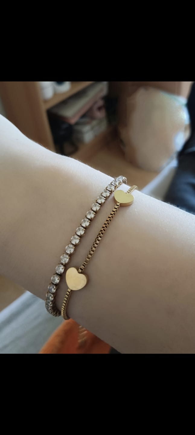Customer photo review of Lovely Tennis Armband | 18K vergoldet