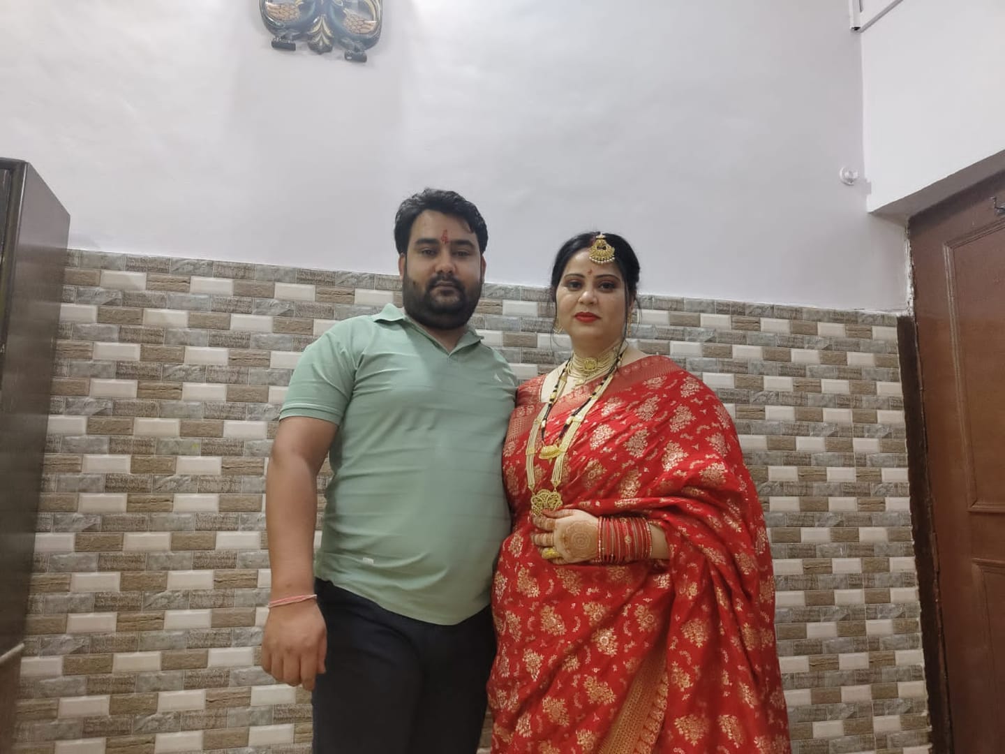 Customer photo review of Scarlet Red Banarasi Uppada Silk Saree