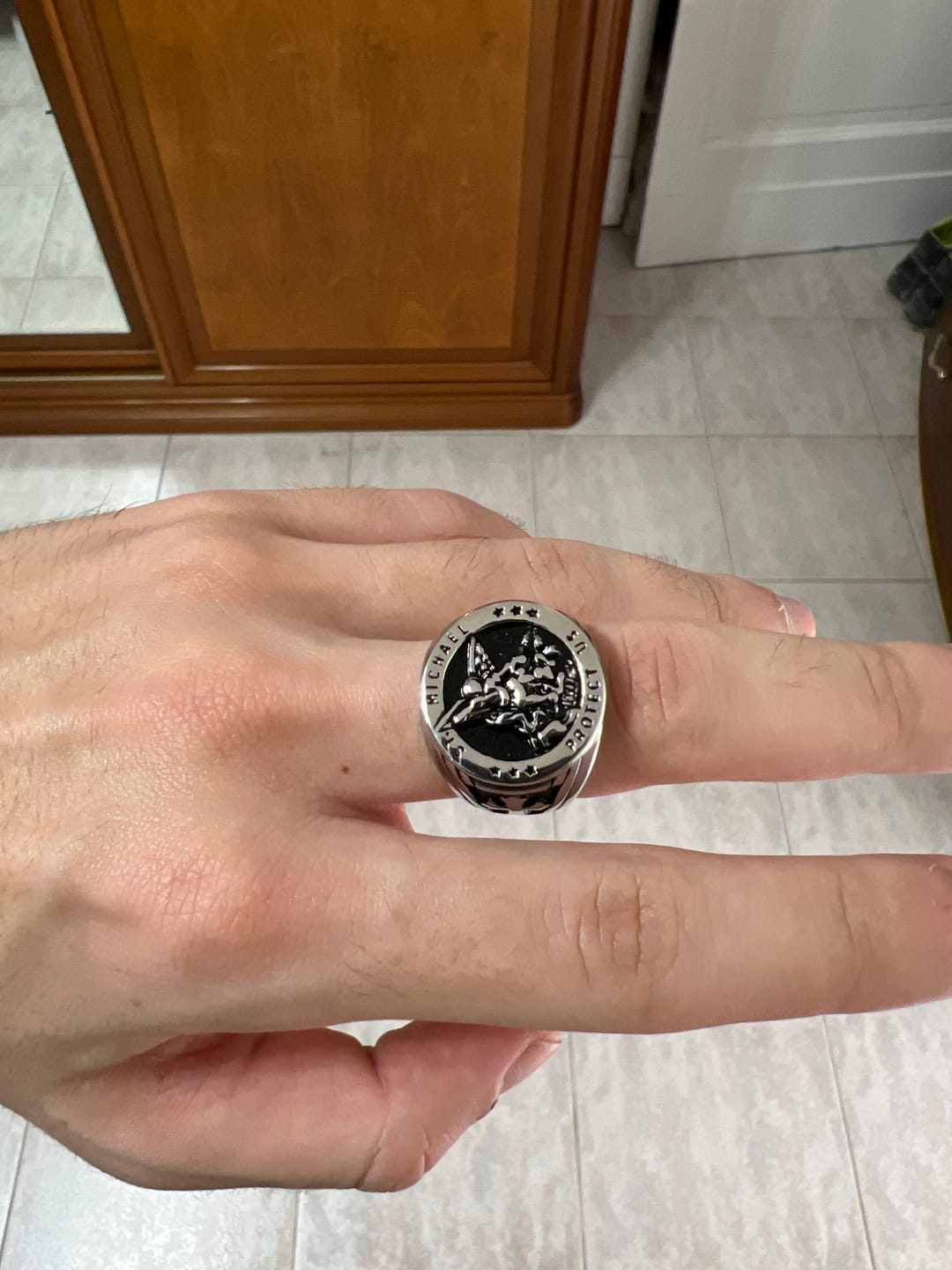 Customer photo review of ST. MICHAELS. - SILVER