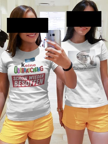 Customer photo review of FÜNF BIER RÖMISCH - UNISEX Premium Shirt