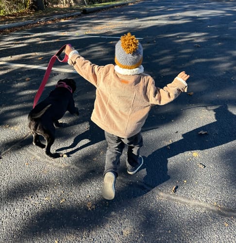 Customer photo review of Organic "Lennox" Sherpa Fleece Jacket - Size 3-9