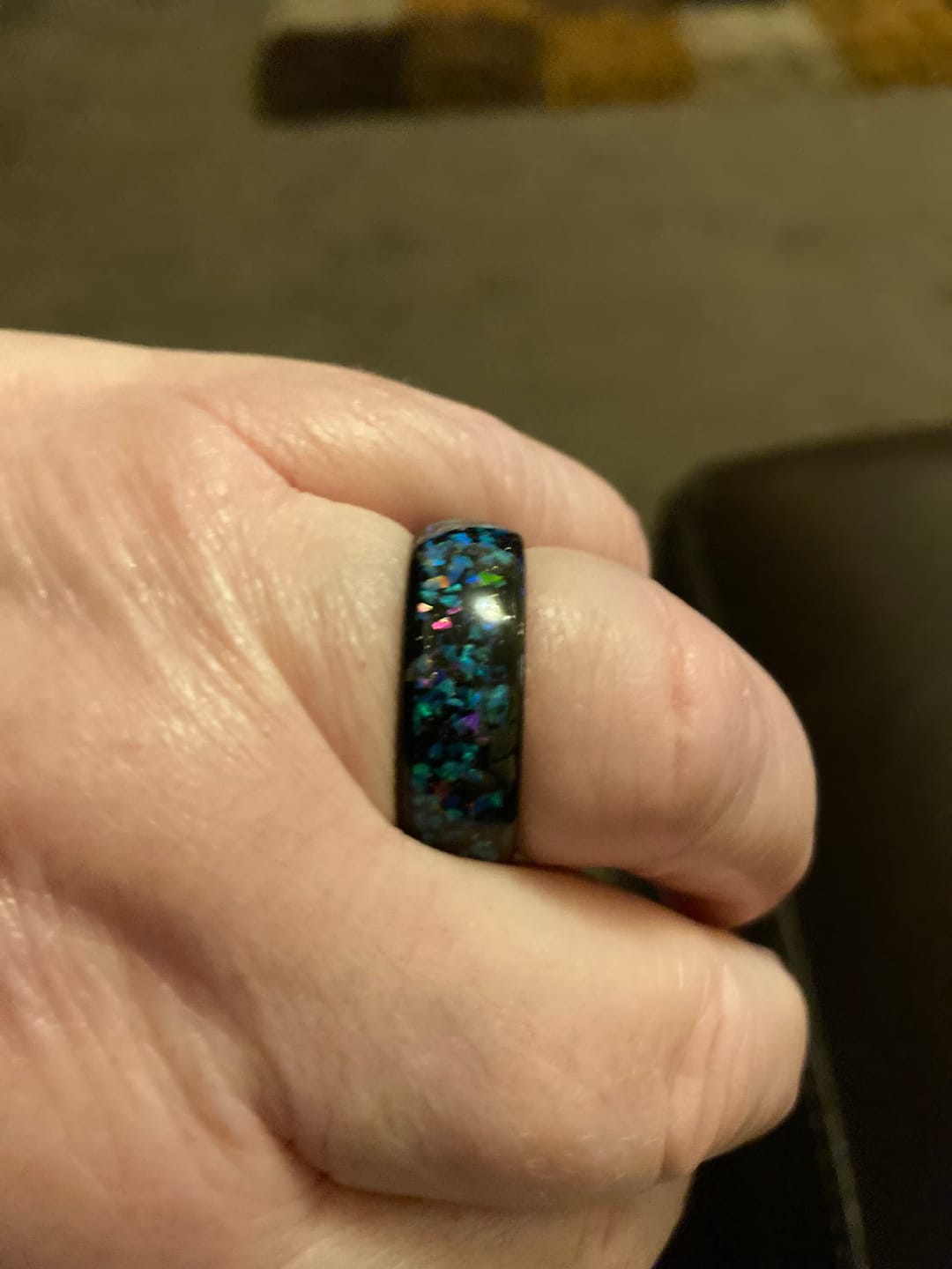 Customer photo review of The Black Opal 8mm Wonder Ring