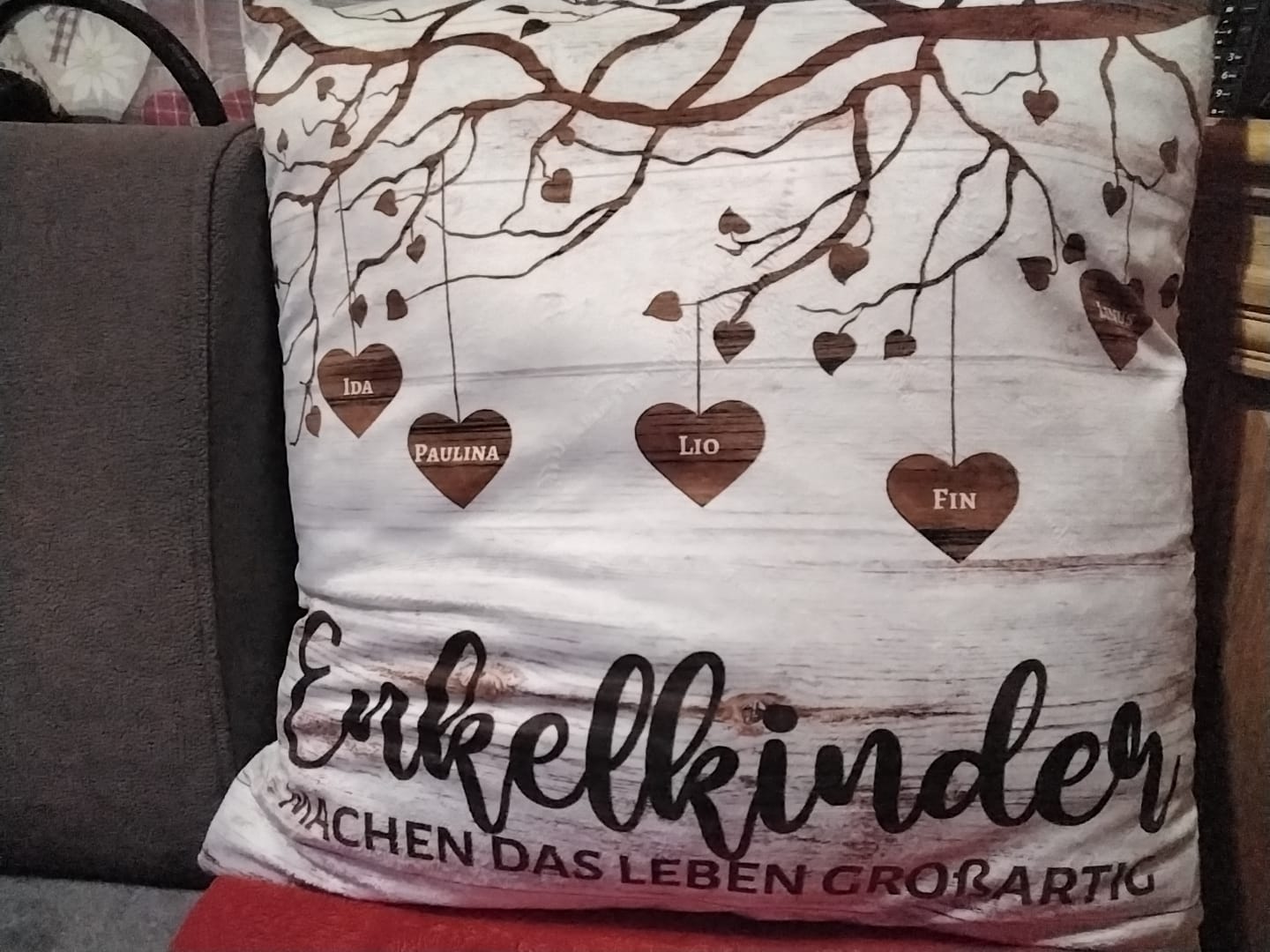 Customer photo review of Meine Enkelkinder - Großeltern-Kissen