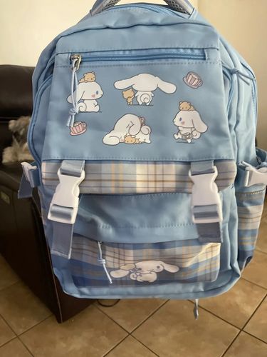 Customer photo review of Sanrio Cinnamoroll Backpack Kawaii Bundle