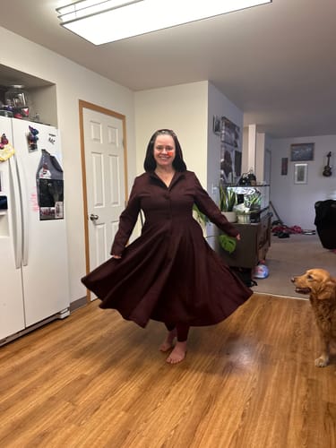 Customer photo review of Single Breasted Midi Wool Coat With Hood 3424