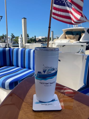Customer photo review of Custom 20 oz. Stainless Steel Boat Tumbler