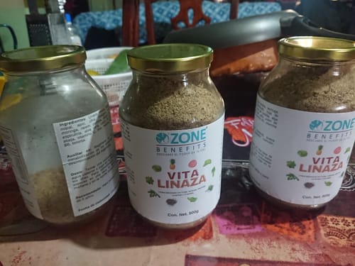 Customer photo review of VITA LINAZA - Linaza Adicionada con Frutas, Verduras, Vitaminas, Proteínas y Minerales - 500 g