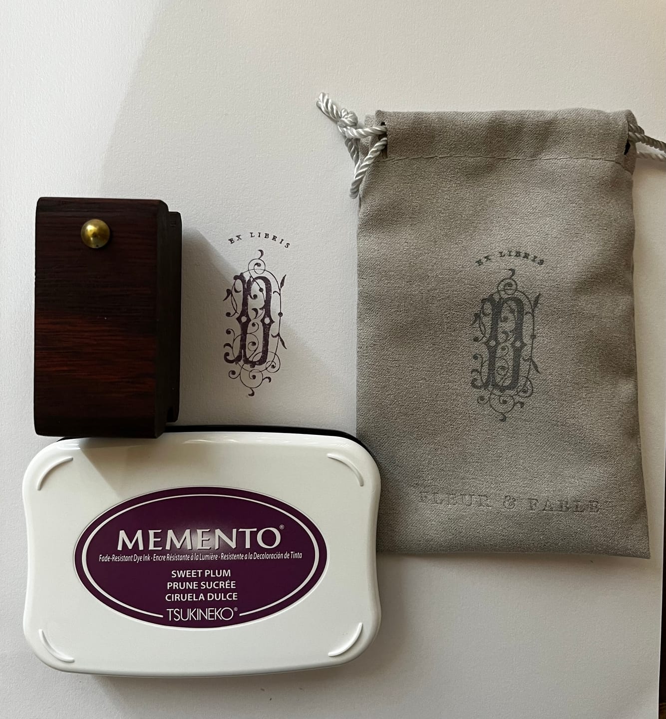 Customer photo review of Victorian - Personalised Bookplate Rubber Stamp