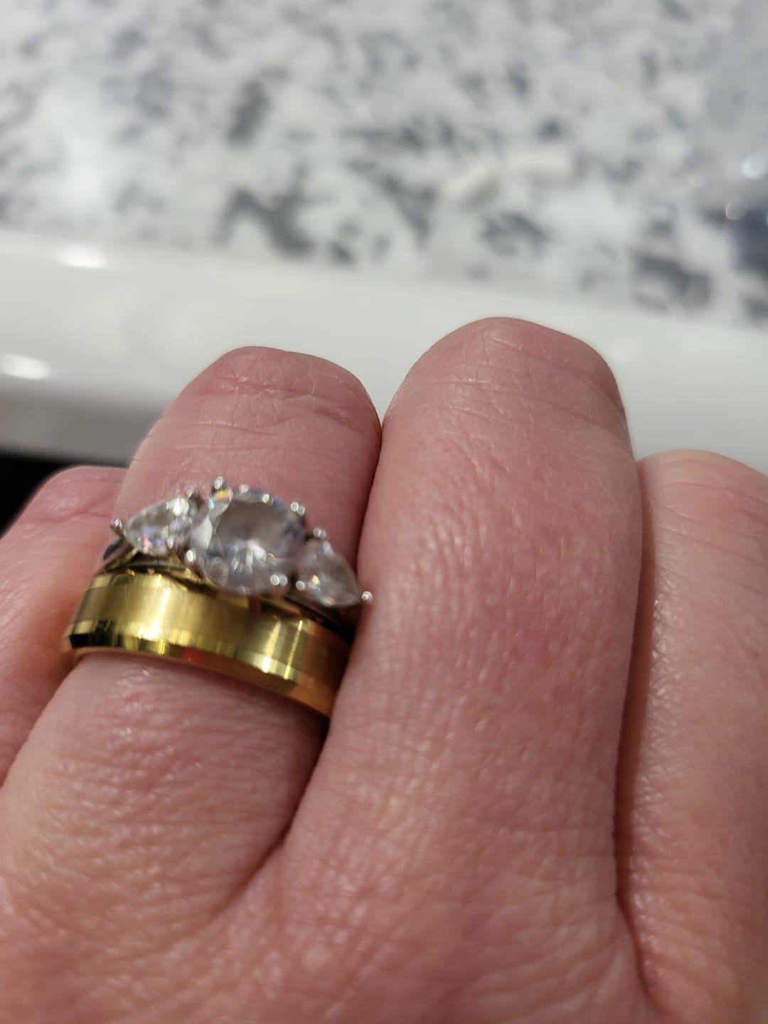 Customer photo review of Gold Brushed 6mm Wonder Ring