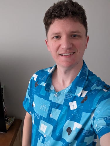 Customer photo review of Tetris Engineering Button Up Shirt