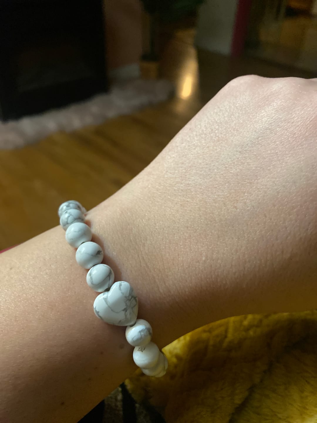 Customer photo review of White Howlite Bracelet