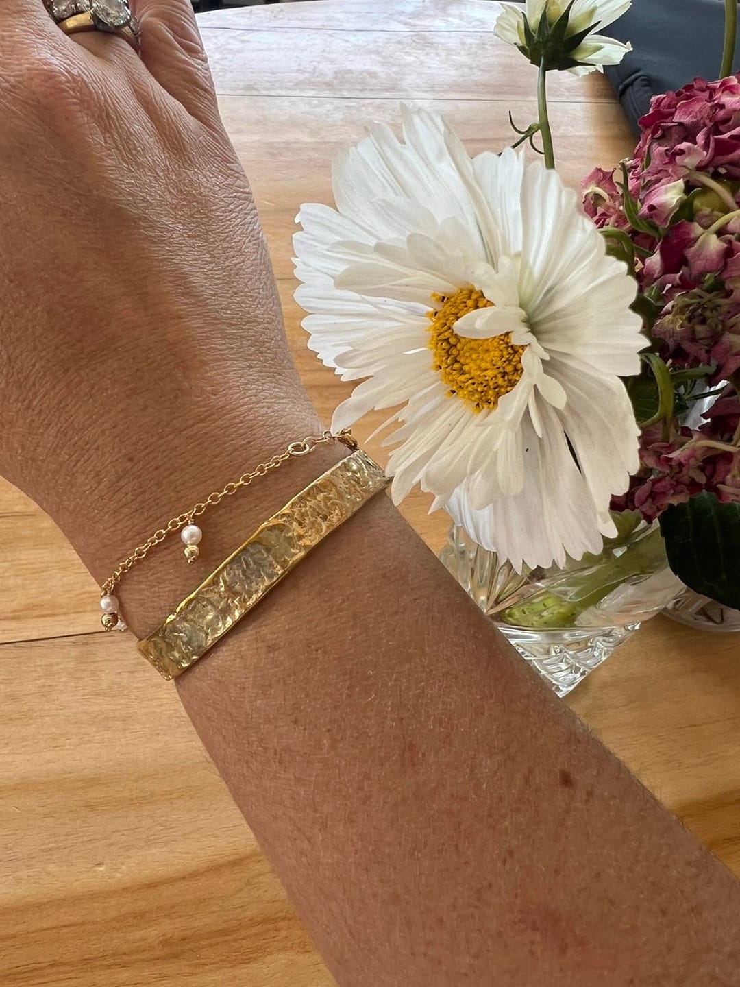 Customer photo review of Zola Bracelet - Pearl