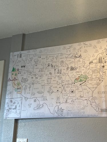 Customer photo review of USA Map Coloring Sheet