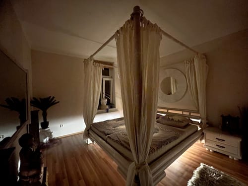 Customer photo review of Bambus Himmelbett TABANAN 180x200 cm weiß