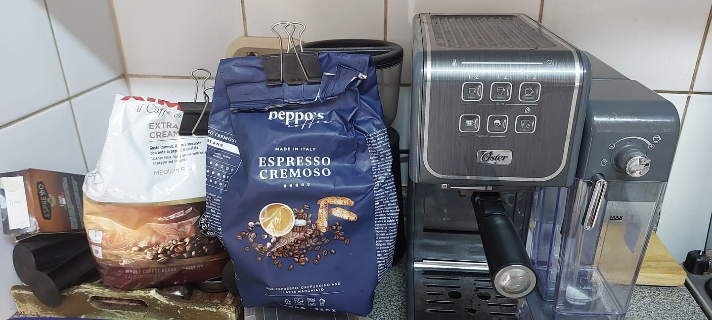 Customer photo review of Peppo's Espresso Cremoso 1kg