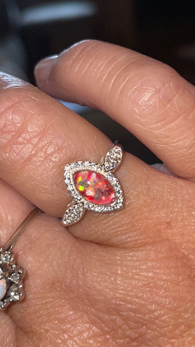 Customer photo review of Bedazzled Marquise Cremation Ring