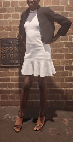 Customer photo review of Beaded Sleeveless Knitted Dress