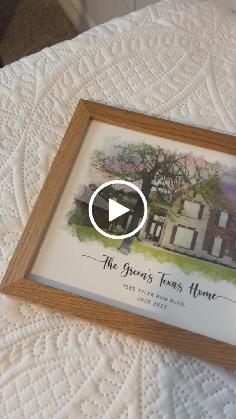 Customer video review of Custom House Portrait