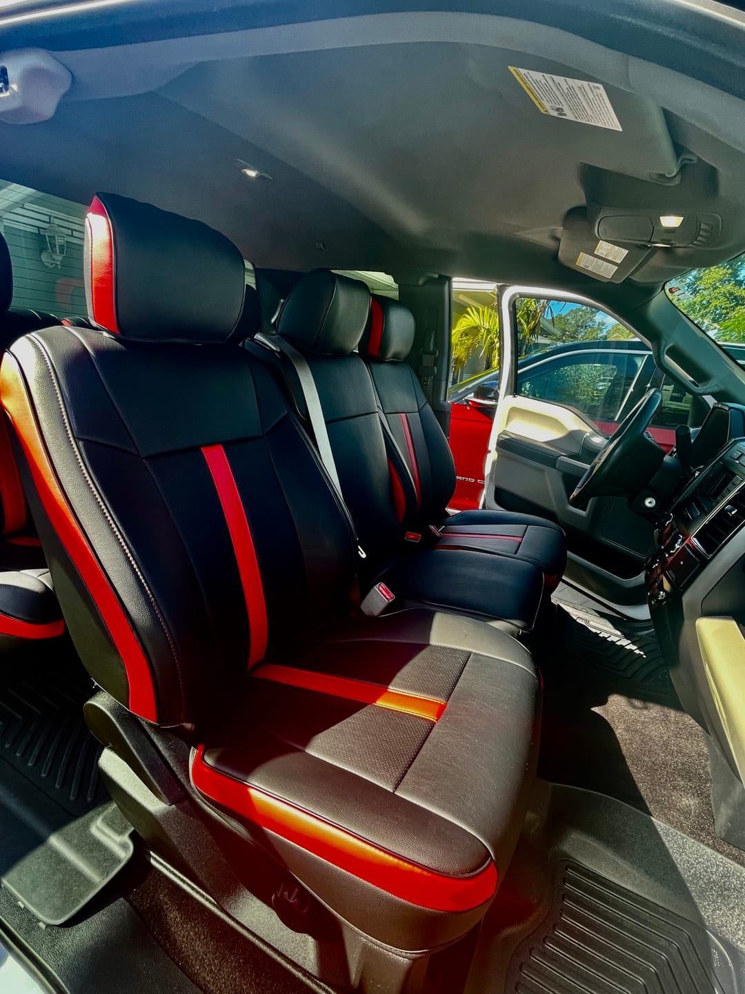Customer photo review of 2015-20 Ford F-150 / F-250 Premium Custom Leather Seat Covers