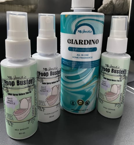 Customer photo review of Mi Amore POOP BUSTER! Toilet Spray, Odor Eliminator, POOP spray before yo go!