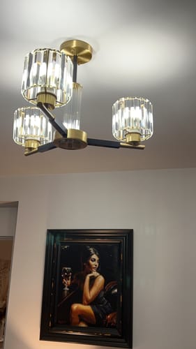 Customer photo review of 3 Light Sputnik Chandelier with Three Arms