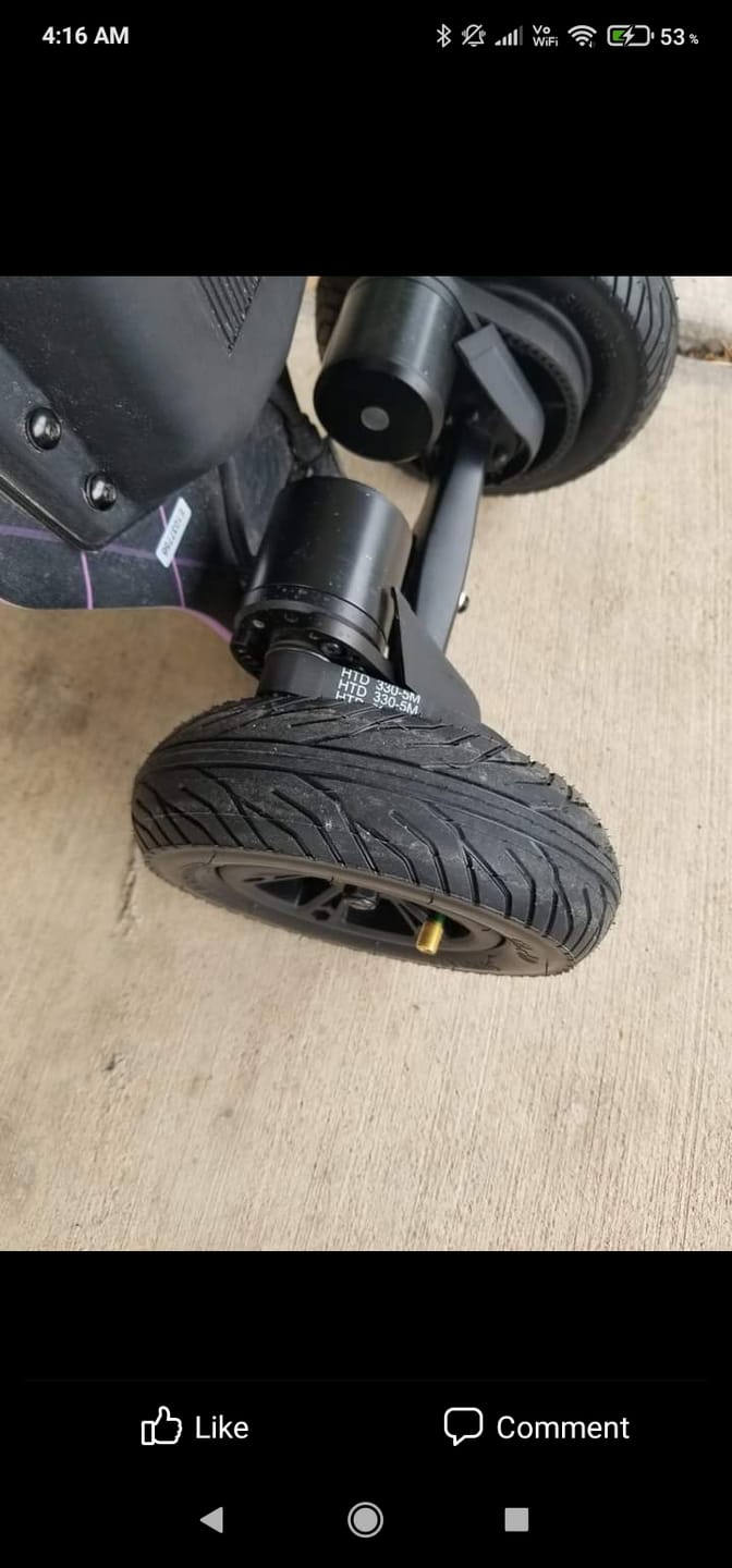Customer photo review of Accessories & Wheels for Backfire Zealot, Zealot S, S2 and X