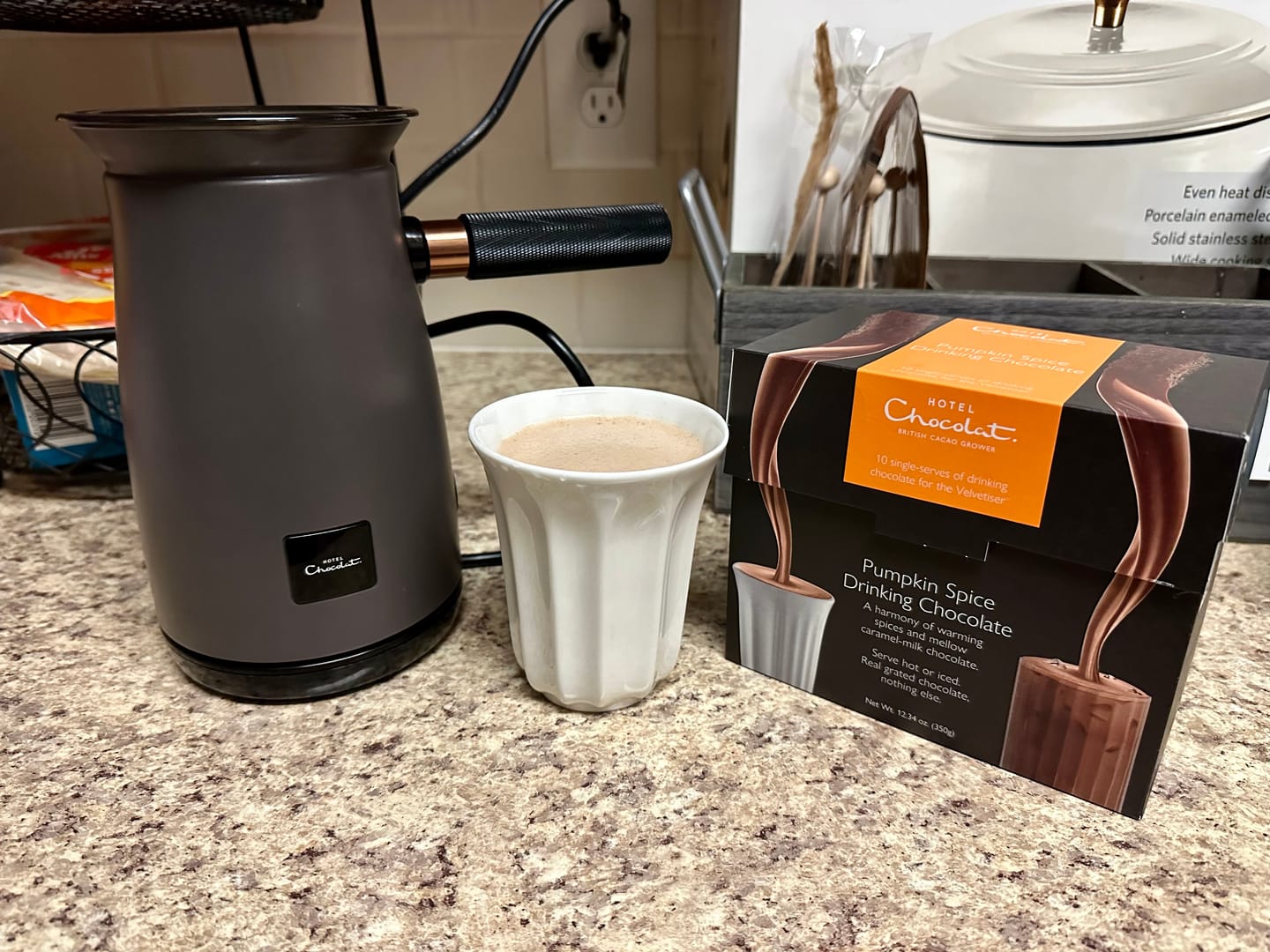 Customer photo review of Pumpkin Spice Hot Chocolate Flakes