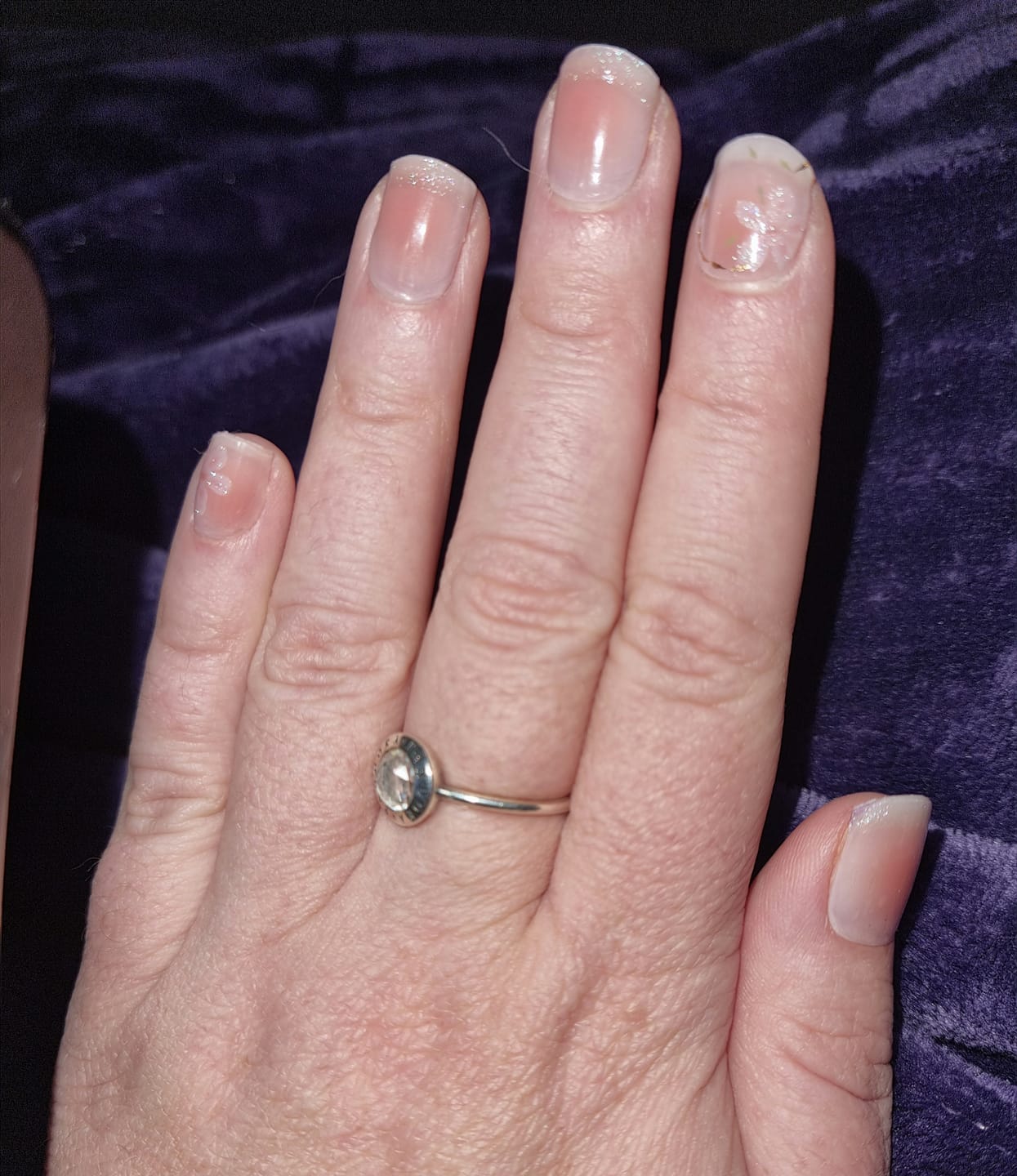 Customer photo review of Blushing Sakura DIY Semicured Gel Nail Sticker Kit (LIMITED EDITION)