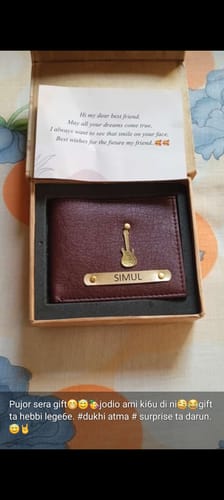 Customer photo review of Premium Quality Men's Wallet With Name & Charm