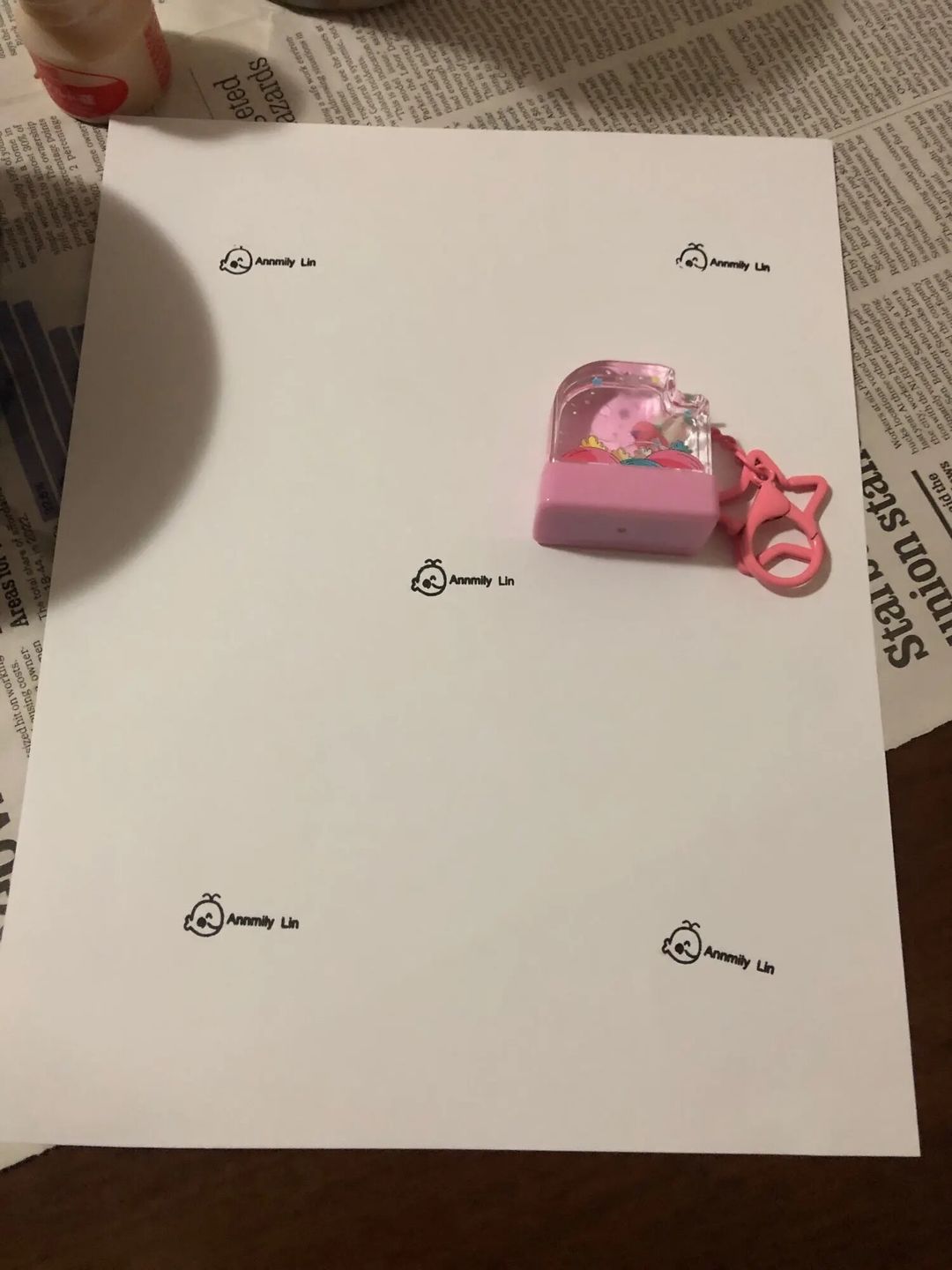 Customer photo review of Sparkly Liquid Filled Personalized Name Stamps