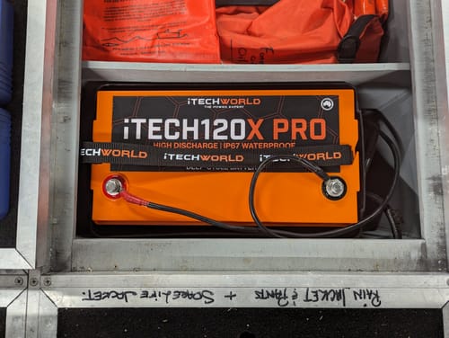 Customer photo review of iTECH120X PRO (New 2025 Model) LiFePO4 120Ah Lithium Deep Cycle Battery with Bluetooth