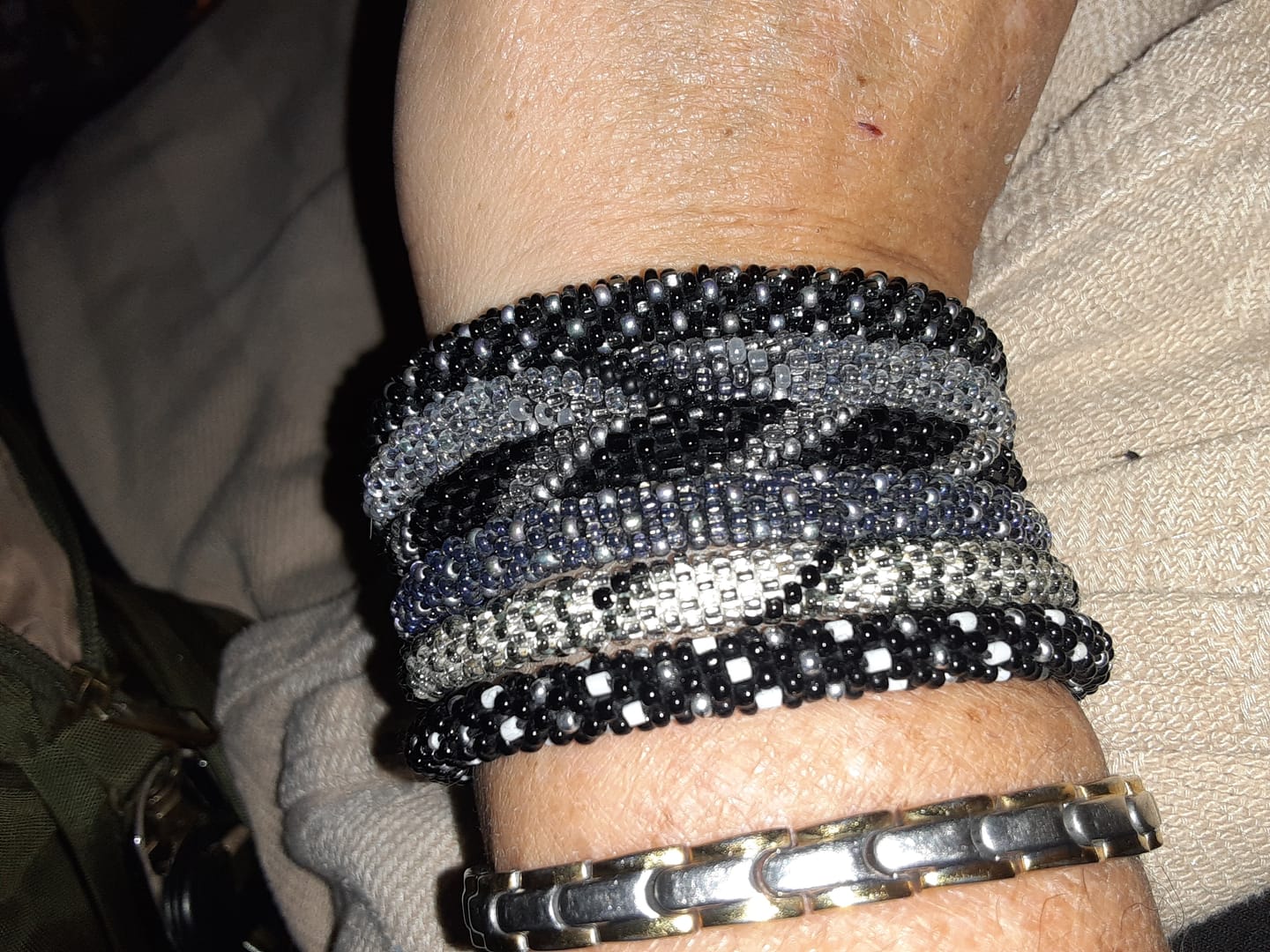 Customer photo review of Nightfall Grab Bag - 6 bracelet sets!