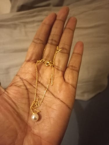 Customer photo review of Pendentif perle de culture or