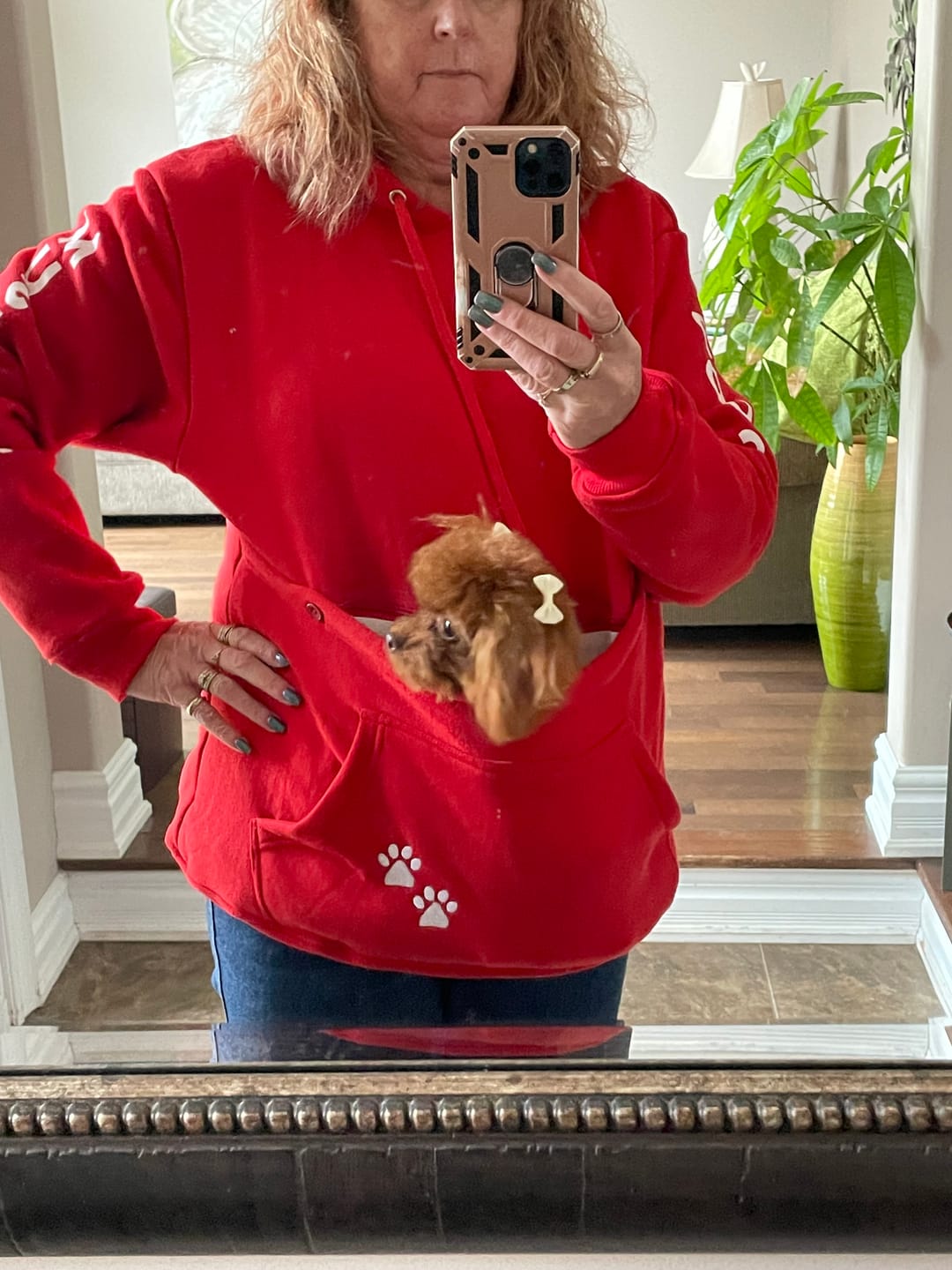 Customer photo review of Muskoka Pooch Adult Pet Hoodie
