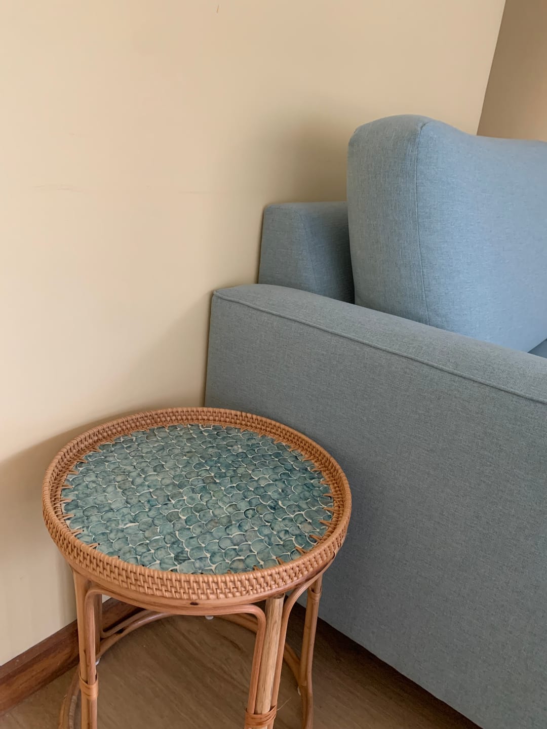 Customer photo review of Sirena Rattan Table