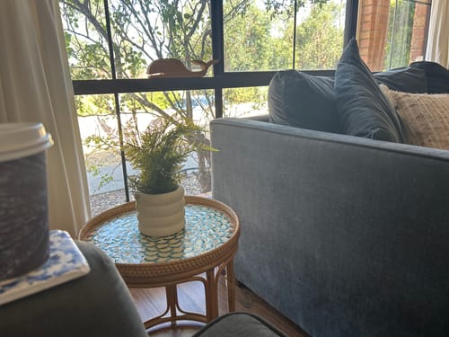 Customer photo review of Bloom Rattan Table Set