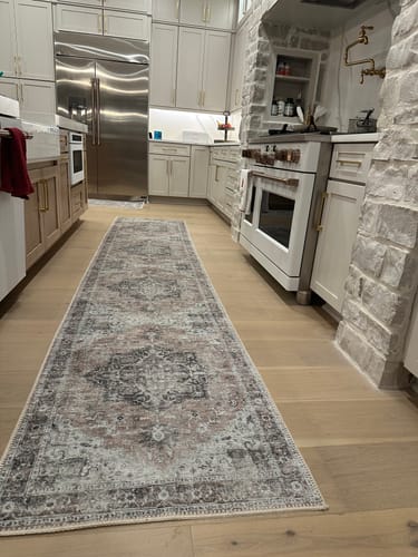 Customer photo review of Distressed Vintage Cezanne Blush Runner